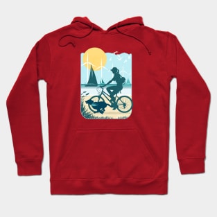 Bicycling on the Beach with Toby Hoodie